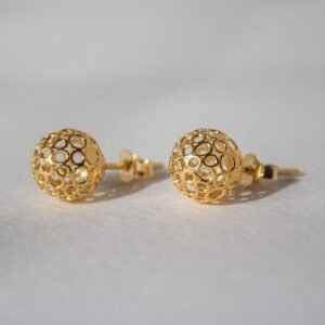 Brinco Esfera Filigrana Folheado a ouro 18k - Image 1
