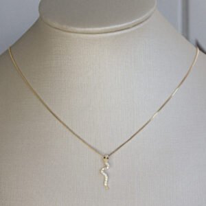 Gargantilha Serpente Cravejada em Zircônias folheada a ouro 18k - Image 2