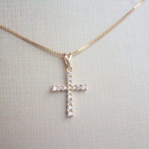 Gargantilha Crucifixo Folheada a ouro 18k - Image 1