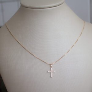 Gargantilha Crucifixo Folheada a ouro 18k - Image 2