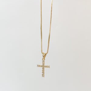 Gargantilha Crucifixo Folheada a ouro 18k - Image 4