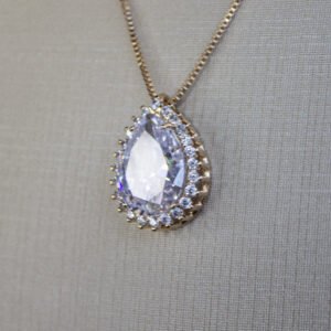 Gargantilha Pedra Color Folheada a ouro 18k cravejado em Zircônias - Image 4
