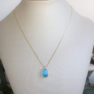 Gargantilha Pedra Color Folheada a ouro 18k cravejado em Zircônias - Image 8