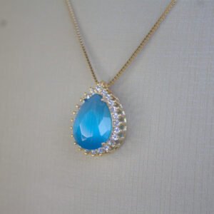 Gargantilha Pedra Color Folheada a ouro 18k cravejado em Zircônias - Image 9