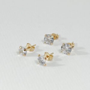 Brinco Duo de Zircônias Folheado a ouro 18k - Image 3
