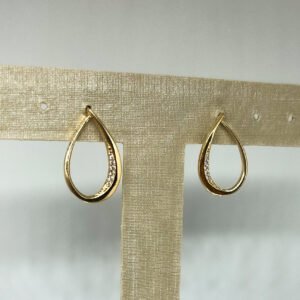 Brinco Gota Vazada Folheado a ouro 18k - Image 2