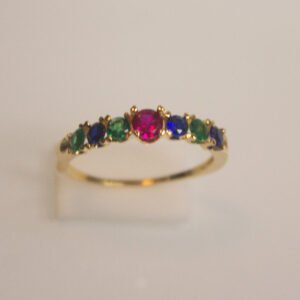 Anel Folheado a ouro 18k Cravejado de Zircônias - Image 2
