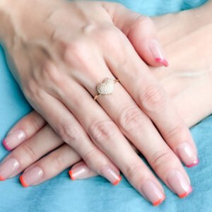 Anel Coração Folheado a ouro 18k Cravejado de Micro Zircônias - Image 3