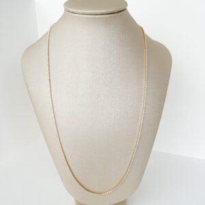 Gargantilha Riviera Longa folheada a ouro 18k cravejada em zircônias - Image 1