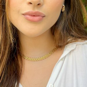 Gargantilha Olga Folheada a ouro 18k - Image 1