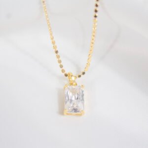 Gargantilha Ponto de Luz com corrente Diamantada folheada a ouro 18k - Image 2