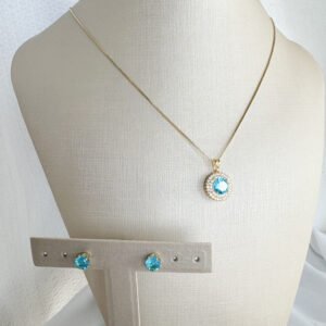 Conjunto New Collor Folheado a Ouro 18k cravejado de Zircônias Conj14f - Image 4