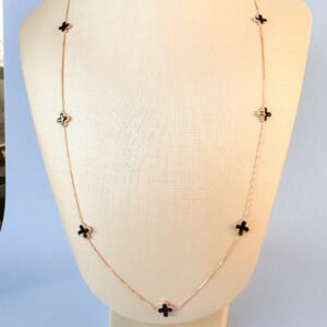 Gargantilha Trevo Longuinha folheada a ouro 18k - Image 1