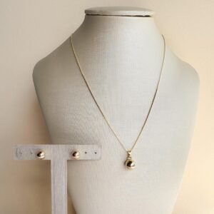 Conjunto Esferas Folheado a Ouro 18k - Image 1