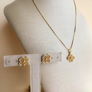 Conjunto Trevo Folheado a ouro 18k - Image 1