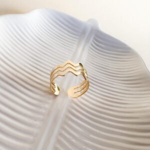 Anel Sweel Ajustável folheado a ouro 18k - Image 2