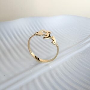 Anel Folhas Ajustável Folheado a ouro 18k - Image 3