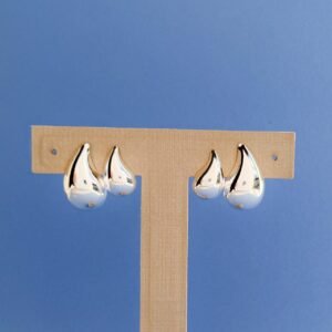 Brinco Duo Gotas Folheado a Prata - Image 1