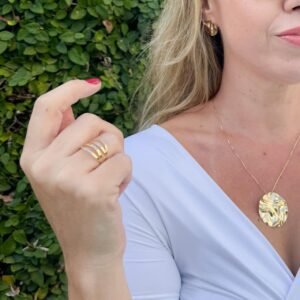 Anel Hera Ajustável Folheado a ouro 18k - Image 4