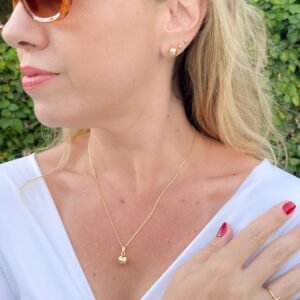 Conjunto Esferas Folheado a Ouro 18k - Image 2