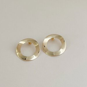 Brinco Círculo Orgânico Folheado a Ouro 18k - Image 2