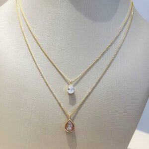 Colar Duplo Elegance Folheado a ouro 18k - Image 1