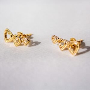 Brinco Ear Cuff Corações - Image 1