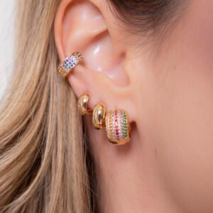 Brinco Argola Luxo Folheado a ouro 18k - Image 3