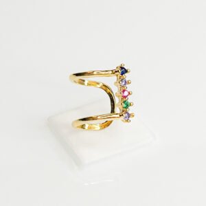 Piercing Fake Eros Folheado a ouro 18k com micro cravação de zircônias - Image 2