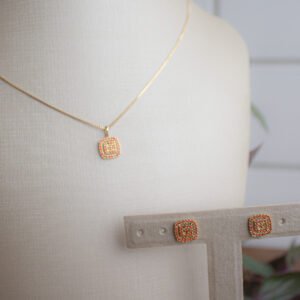 Conjunto Labirinto Folheado a ouro 18k cravejado em zircônias - Image 5