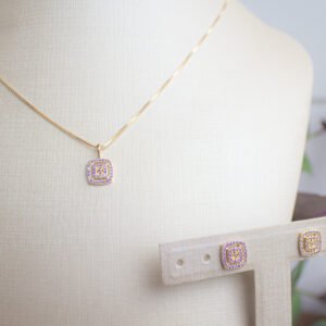 Conjunto Labirinto Folheado a ouro 18k cravejado em zircônias - Image 6