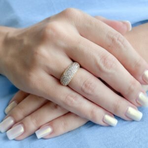 Anel Luxo Folheado a ouro 18k Cravejado em Zircônias - Image 2
