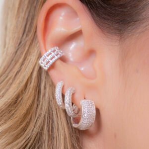 Piercing Fake Sara em Prata 925 com detalhes em micro cravação de zircônias - Image 1