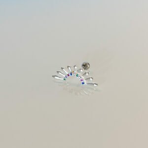 Piercing Raios de Sol em Prata com detalhes em micro cravação de zircônias - Image 2