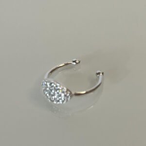 Piercing Fake Prata cravejado de Zircônias - Image 2