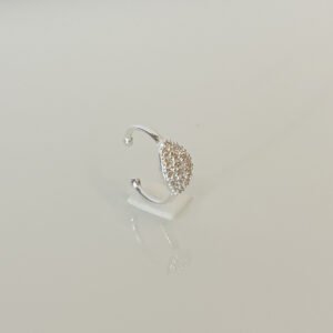 Piercing Fake Prata cravejado de Zircônias - Image 3