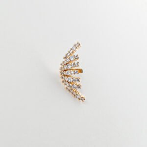 Piercing Fake Luxo folheado a ouro 18k cravejado em zircônias - Image 3