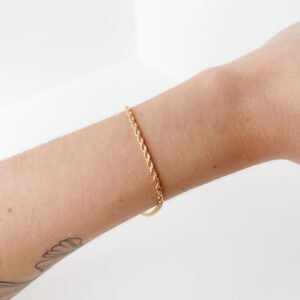 Pulseira Cordão Baiano folheado a ouro 18k Pul11f - Image 1