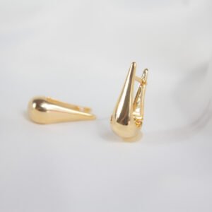 Brinco Argola Gota Folheado a ouro 18k Br145f - Image 1