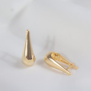 Brinco Argola Gota Folheado a ouro 18k Br145f - Image 2