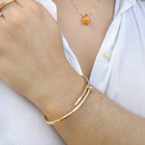 Bracelete Prego Ajustável Folheado a ouro 18k - Image 1