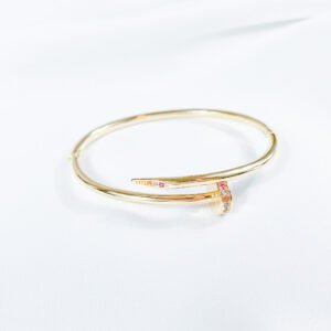 Bracelete Prego Cravejado Folheado a ouro 18k - Image 3