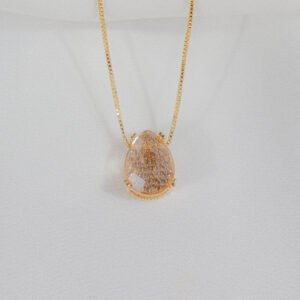 Gargantilha Cristal Luxo Folheada a ouro 18k - Image 3