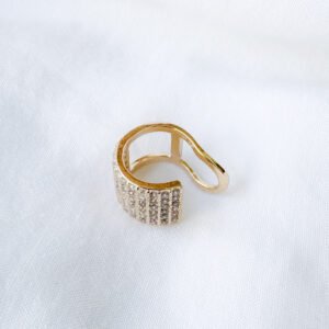 Piercing Fake Glamour Folheado a Ouro 18k cravejado de Zircônias - Image 3