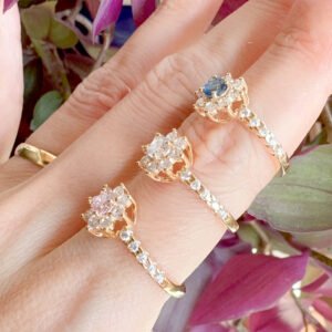 Anel Glamour Folheado a Ouro 18k Cravejado de Zircônias - Image 2