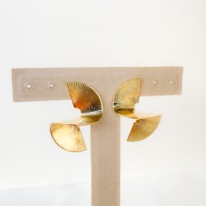 Brinco Leque folheado a ouro 18k - Image 1