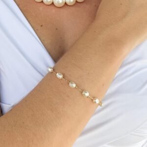 Pulseira Pérolas Folheada a Ouro 18k - Image 1