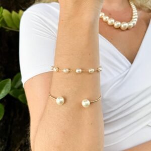 Pulseira Pérolas Folheada a Ouro 18k - Image 2