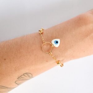 Pulseira Olho Grego folheada a ouro 18k - Image 3