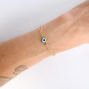 Pulseira Olho Grego Folheado a ouro 18k - Image 3
